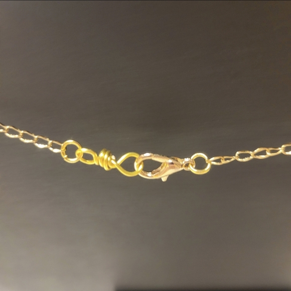 Gold and Red Lotus Bud Style Necklace - Picture 5 of 6